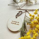 Porte-clé carte souvenir bois ou plexi