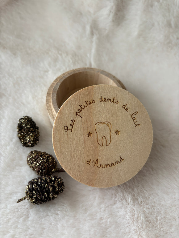 Ma boîte à dents de lait personnalisée