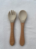 Mes petits couverts personnalisés en bois et silicone