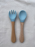 Mes petits couverts personnalisés en bois et silicone