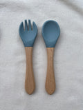 Mes petits couverts personnalisés en bois et silicone