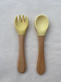 Mes petits couverts personnalisés en bois et silicone