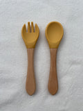 Mes petits couverts personnalisés en bois et silicone