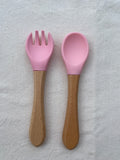Mes petits couverts personnalisés en bois et silicone