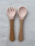 Mes petits couverts personnalisés en bois et silicone